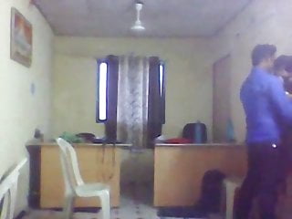 Office girl with hidden camera